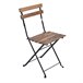 Conjunto de mesa de jardim e 4 cadeiras Bistrot Castanho