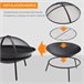 Braseiro de Exterior Metal Outsunny Preto