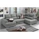 Mega Sofá Cama Chaise Longue Canto Itália 345cm Cimento