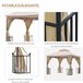Pérgola de Jardim metal e poliéster Outsunny 295x295 Bege