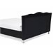 Beliani Cama com estrado Pele sintética METZ 189x215 Preto