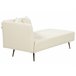 Beliani Chaise longue versão à esquerda Bouclé RIOM Branco/ Bege