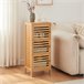 Armário lateral Ypäjä com 3 portas Bambu 82 x 33 x 27 cm Natural