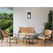 Beliani Conjunto lounge Ratan sintético OFANTO Natural