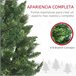 Árvore de Natal Artificial Aço e Plástico HOMCOM, casa - natal Verde