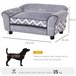 Sofá para Animal de Estimação Madeira, Esponja, PVC, Plástico Cinza
