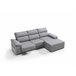Chaise longue dereita com arrumação RUBIK Cinza