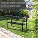 Banco de Jardim Aço e Ferro Fundido Outsunny Preto