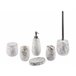 Beliani Conjunto de accesorios de baño CALLELA Branco/ Bege