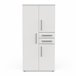 Roupeiro VERSATIL com 3 portas e 2 gavetas branco Branco
