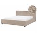 Beliani Cama com estrado Bouclé MIRANDE 189x231 Cinza