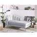 Beliani Chaise longue Veludo ALLIER Azul Marino