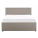 Beliani Cama com estrado Pele sintética ROCHEFORT 150x214 Cinza Escuro