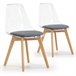 Conjunto de 2 cadeiras de jantar Bruno Transparent Transparente