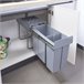 Caixote do lixo extraível Froland capacidade 1 x 20 L + 1 x 10 L Cinza