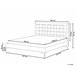 Beliani Cama com estrado Veludo LIMOUX 187x213 Azul Marino