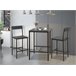 Conjunto de mesa alta com 2 bancos JAMIE Conjunto de mesa alta com 2 bancos JAMIE Preto