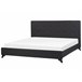 Beliani Cama com estrado Poliéster AMBASSADOR 192x216 Preto