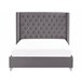 Beliani Cama Terciopelo LUBBON 209x215 Cinza