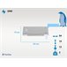 Aquecedor de parede de cerâmica 2000W com painel de controlo Cinza