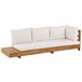 Beliani Conjunto lounge Madeira de acácia MARETTIMO Branco/ Bege