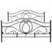 Beliani Cama com estrado Metal LYRA 182x209 Preto