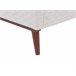 Beliani Cama com estrado Veludo BAYONNE 151x212 Branco/ Bege