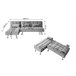 Sofá-cama chaise longue Cinza Claro