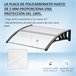 Marquise de Proteção Liga de Alumínio, PP e PC Outsunny 100x75 Branco