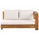 Beliani Conjunto lounge Madeira de acácia MARETTIMO Branco/ Bege