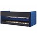 Beliani Cama com estrado Veludo GASSIN 100x231 Azul Marino