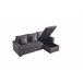 Chaise longue DRAKO reversível cor cinza escuro Cinza Escuro
