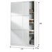 Roupeiro TREVI portas deslizantes 120x200cm branco Branco Brillo