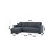 Chaise longue ANGELO com cama reversível cinza Cinza Escuro
