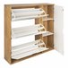 Sapateira MONTBLANC 112x105x23,5cm carvalho e cor branca Branco