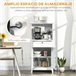 Armário para Micro-Ondas MDF HOMCOM, casa - cozinha Branco