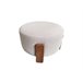 Puff redondo FALCO 50x36cm cor bege Bege