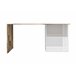 Mesa com efeito de madeira 110x50 Branco/ Madeira