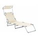 Beliani Cadeira lounge/relax FOLIGNO Creme