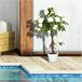 Árvore de Camélia Artificial PE, PP, Cimento, Tecido Outsunny Branco
