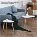 Conjunto de Mesas Auxiliares MDF e Madeira de Pinho HOMCOM 59x39 Branco