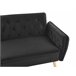 Beliani Sofá-cama Veludo BARDU Preto