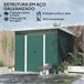 Abrigo de Jardim Aço Galvanizado Outsunny Abrigo de Jardim Aço Galvanizado Outsunny Verde