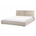 Beliani Cama com estrado Bombazine VINAY 176x233 Bege