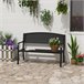 Banco de Exerior Aço Outsunny 127x60 Preto