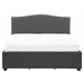 Beliani Cama com estrado Poliéster MONTPELLIER 167x213 Cinza Escuro