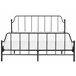 Beliani Cama com estrado Ferro MAURESSAC 164x206 Preto