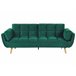 Beliani Sofá-cama Veludo ASBY Verde