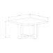 Mesa de centro quadrada Ezgui 75x75 Madeira