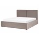 Beliani Cama com estrado Poliéster MOISSAC 177x224 Cinza Escuro